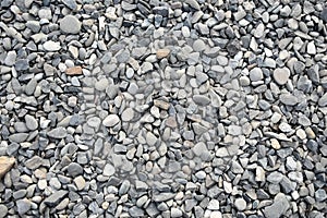 Gravel background with small and medium size stones