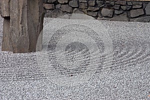 Gravel bed in Zen garden