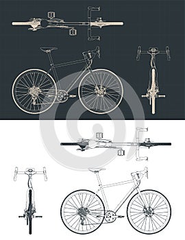 Gravel bike blueprints photo