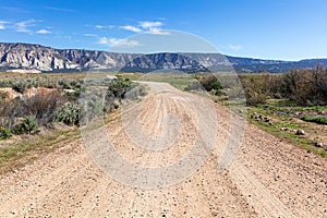 Gravel dirt road to Blue Mountain Wilderness