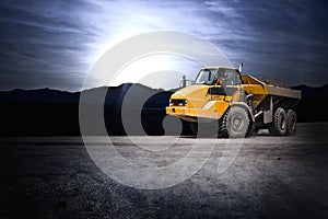 Gravel dump truck photo