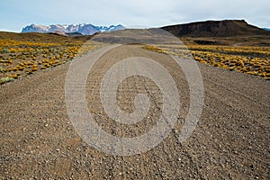 Gravel empty unnamed road