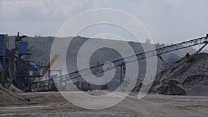 Gravel extraction in Russian quarry