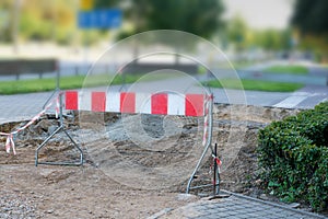 Gravel Footpath, Street Repair, Pits on Road, Walking Street Under Construction