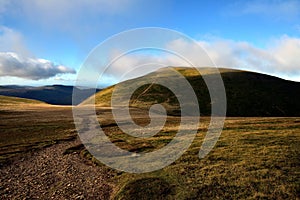 Winter sunlight on the summit of Grasmoor