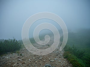 Štrkové turistické chodníky v Tatrách na Slovensku