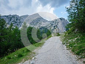 Gravel hiking trails in Tatra mountains in Slovakia