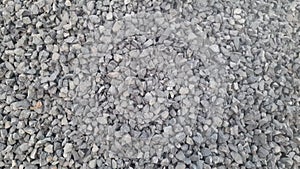 Gravel of large fractions. Crushed stone, building aggregate, stone structure. The pile of building material. Aggregate Gitti 10mm