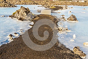 Gravel path in Blue Lagoon - Iceland