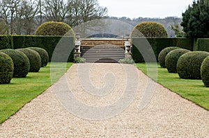 Gravel path in garden