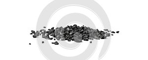 Gravel Pile Isolated, Grey Coarse Sand, Fine Granular Stones, Grit Sand, Small Grey Rock Texture