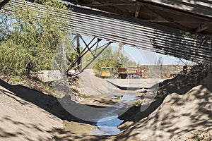 Gravel pit sorting facility