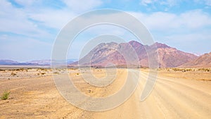 Gravel road from Ai-Ais to Aus in Richtersveld Transfrontier Park, Namibia. photo