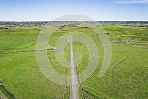 Gravel Road through Farm Fields