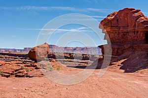 Gravel road leading to canyon, Canyonlands National Park Utah USA