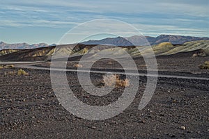Gravel road Mojave Desert, Death Valley, California USA