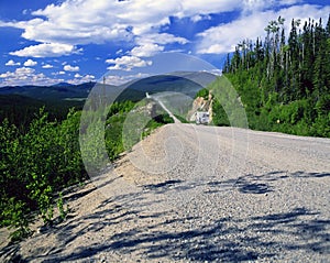 Gravel road in mountains