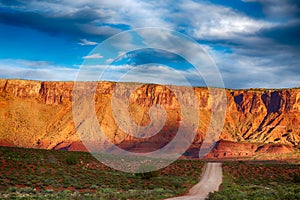 Gravel road in southern Utah desert