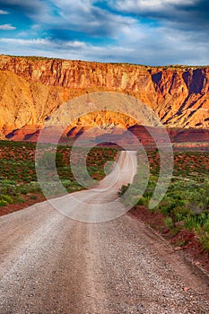 Gravel road in southern Utah desert