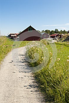 Gravel road summertime Sweden