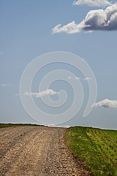 Gravel road to the hill