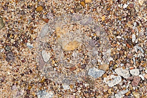 Gravel with sand as background