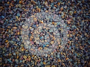 Gravel Texture.Colourfull gravel texture background pattern.Crushed gravel texture.