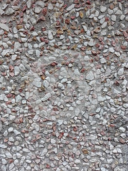 Gravel texture. Gravel background of black and white stones. Gravel grunge texture. Abstract pebble stone. Terrazzo floor.