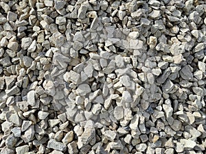 Gravel texture pattern background. Construction material backdrop. Stones rubble granite.