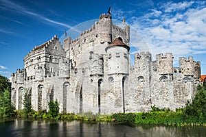 Gravensteen Castle in Ghent, Belgium