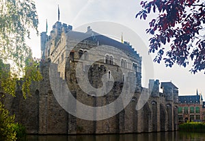 Gravensteen medieval castle at Ghent in Belgium