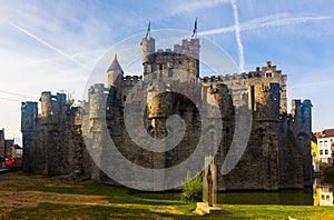 Gravensteen medieval castle at Ghent in Belgium