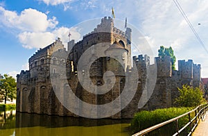 Gravensteen medieval castle at Ghent in Belgium