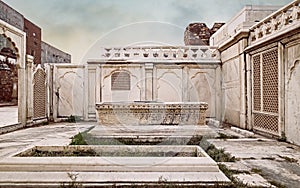 Graves of Mughal emperors at Zafar Mahal, Mehrauli