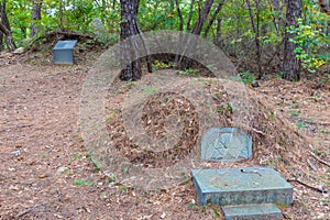 Graves at Namsan national park in republic of Korea
