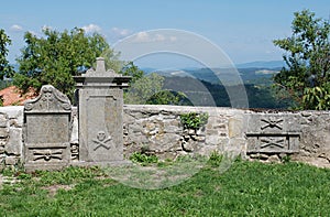 Graves at Saint Vitus Parish Church in Gracisce