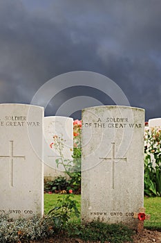 Graves of unknown fallen soldiers, Tyne Cot photo