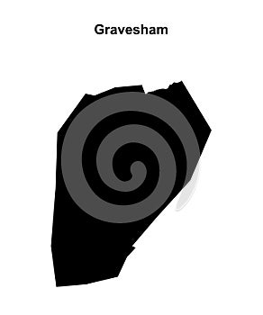 Gravesham outline map
