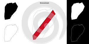 Gravesham outline map