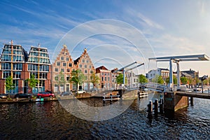 Gravestenenbrug bridge in Haarlem, Netherlands