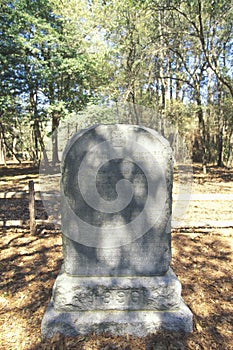 Gravestone commemorating The Lost Colony at Roanoke, NC