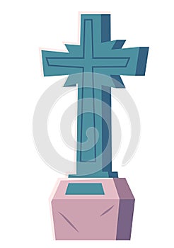 Gravestone cross, cemetery christian tombstone