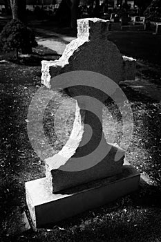 Gravestone Cross in Cemetery Death Marker Grave Stone