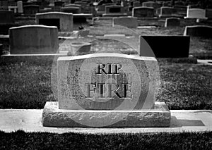 Gravestone for FIRE Financial Independence Retire Early Movement Plan