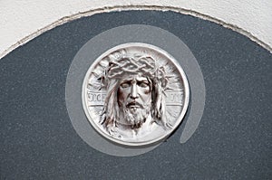 Gravestone with jesus