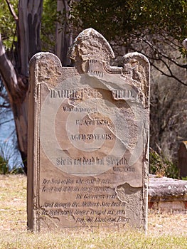 Gravestone at Port Arthur Tasmania Isle of the dead