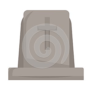 Gravestone or tombstone with cross isolated grave death and funeral