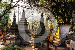 Gravestones near angkor wat