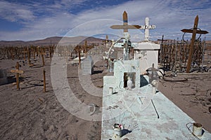 Graveyard in the Atacama Desert of Chile