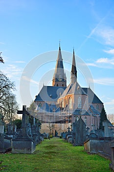 Graveyard and church